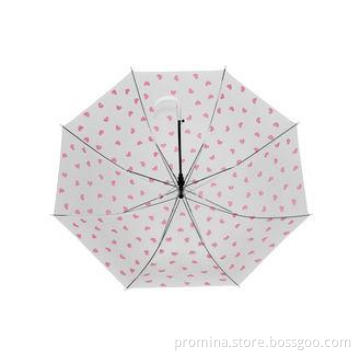 23 Inch Auto Open Clear PVC Umbrella Transparent For Promot